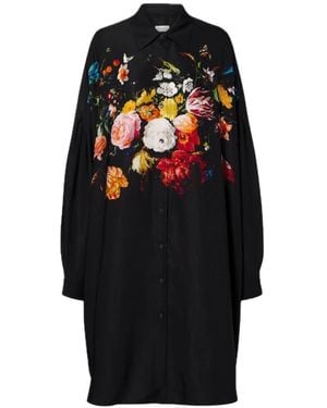 Dries Van Noten Kleedjes ,Veelkleurig ,Dasia Jurk - Zwart