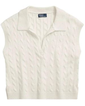 Ralph Lauren V-Neck Knitwear - Blanc