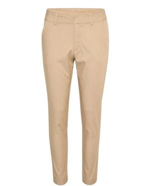 Kaffe Slim-Fit Trousers - Natural