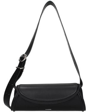 Jil Sander Umhängetasche Aus Leder - Schwarz
