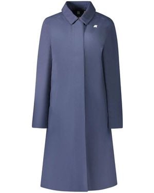 K-Way Single-Breasted Coats - Blue