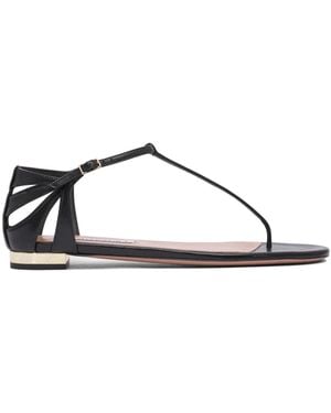 Aquazzura Flat Sandals - Black