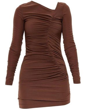 Helmut Lang Drapiertes Kleid - Braun