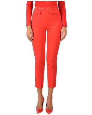 Elisabetta Franchi Cropped Trousers - Red