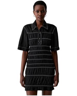 Nanushka Shirred Minidress - Zwart