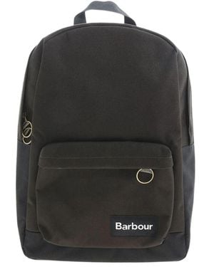 Barbour Zaino colour block in canvas - Nero