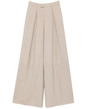 BERWICK 1707 Wide Trousers - Natural