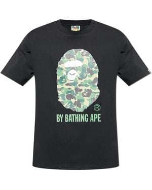 A Bathing Ape T-Shirt Mit Aufdruck - Schwarz