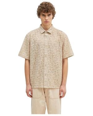 Pleasures Short Sleeve Hemden - Naturel