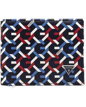Guess Accessoires ,Veelkleurig ,Leer Wallets & Cardholders - Blauw