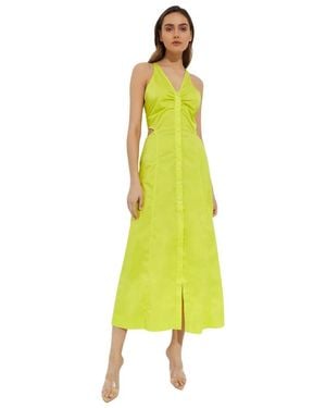 Ganni Midi Dresses - Yellow