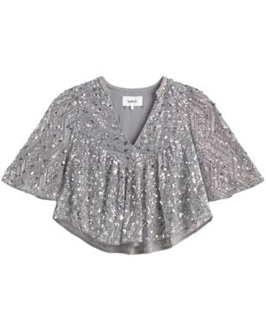 Ba&sh Cara Sequin Top - Grijs