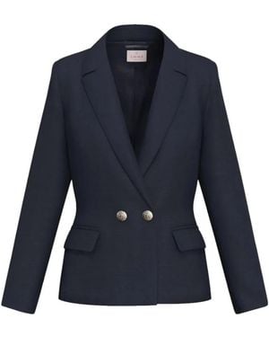 Marella Jassen ,Blauw ,Leer Tailleur Pantalone Donna Emme