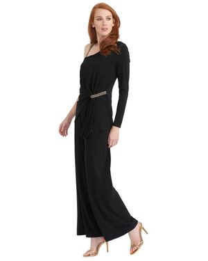 Joseph Ribkoff Jumpsuits & Playsuits ,Zwart ,Polyester Chique Jumpsuit