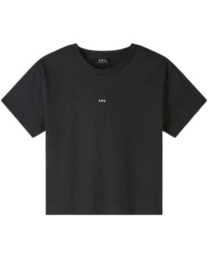 A.P.C. Boxy Micro Logo T-Shirt - Zwart