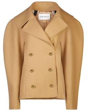 Nina Ricci Double-Breasted Coats - Naturel