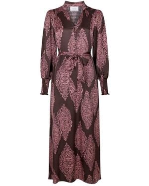 Neo Noir Midi-Kleid - Rot
