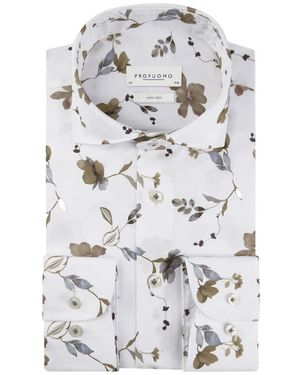 Profuomo Shirt Cutaway Sf - Wit
