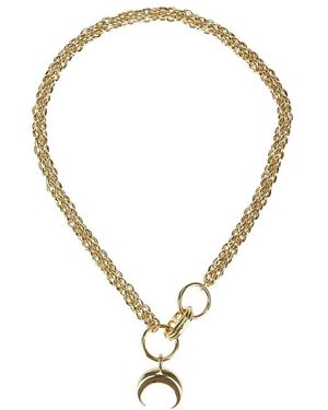Marine Serre Moon Charm チェーン ネックレス Regenerated Tin Moon Charms Necklace • Marine Serre
