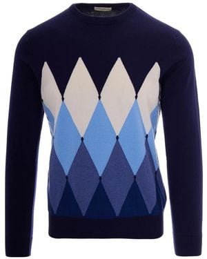 Ballantyne Round-Neck Knitwear - Blue