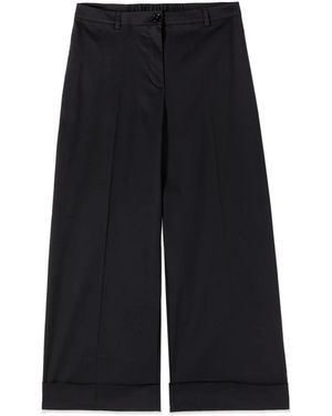 Oltre Cropped Trousers - Negro