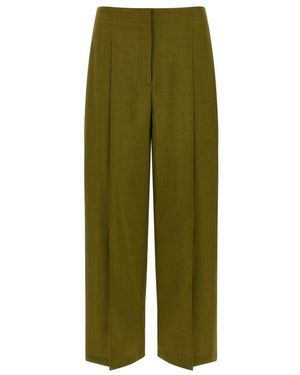 Theory Wide Trousers - Green
