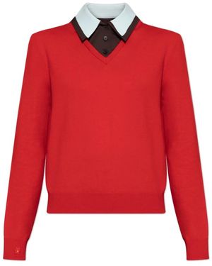 Tory Burch V-Neck Knitwear - Rood