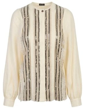 Kiton Overhemden ,Leer Camicia - Naturel