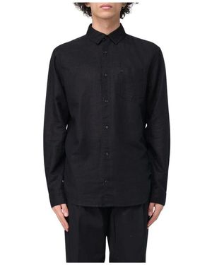 Calvin Klein Schwarzes Baumwoll-Langarmhemd