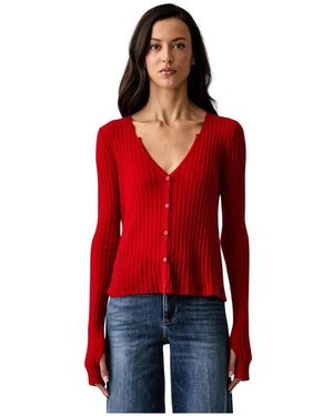 Pinko Taillierter Cardigan Mit V-Ausschnitt - Rot