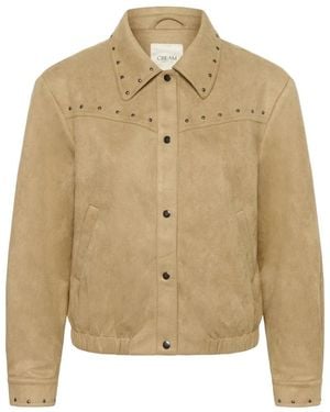 Cream Bomber Jackets - Neutro