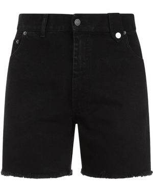 Egonlab Schwarze stonewashed jeansshorts