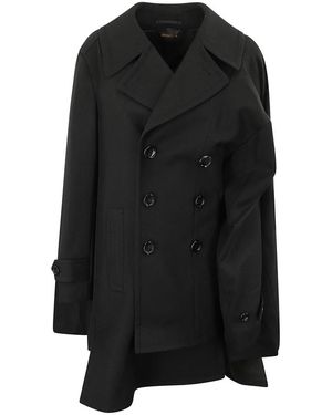 Comme des Garçons Double-Breasted Coats - Black