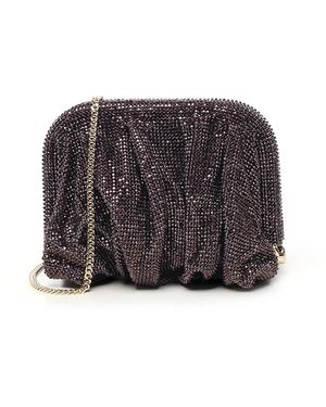 Benedetta Bruzziches Kristallbesetzte Mesh-Schultertasche - Schwarz