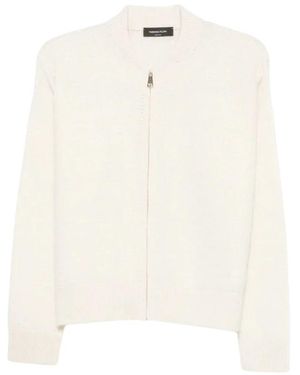 Fabiana Filippi Truien & Vesten ,Wit ,Wol Ritsluiting Wafelgebreide Cardigan