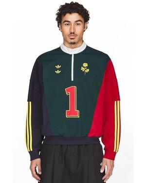 adidas Fitness ,Veelkleurig ,Katoen Watsonville Quarter Zip Sweatshirt - Rood