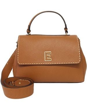 Ermanno Scervino Faux Leder Crossbody Bag Mit Logo - Braun