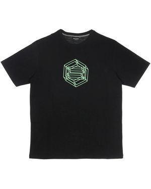 DOLLY NOIRE Zwart Wireframe Logo T-Shirt