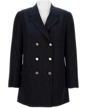 Thom Browne Zweireihige Jacke Mit Aufgesetzten Taschen - Blau