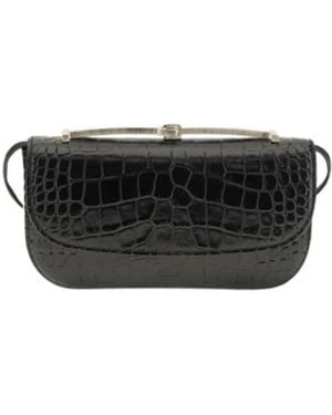 Tom Ford Tassen ,Zwart ,Leer Crocodile-Embossed Shoulder Bag