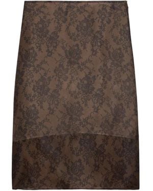 BITE STUDIOS Organza Midi-Rock - Braun