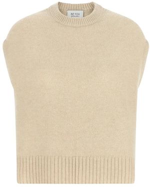 Be You Round-Neck Knitwear - Natural