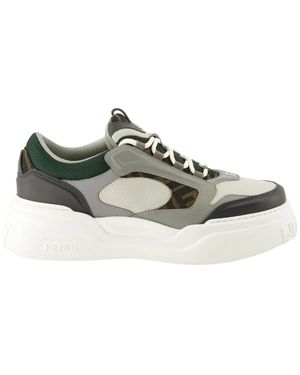 Fendi Schoenen ,Grijs ,Leer Force Sneakers