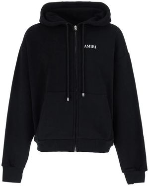 Amiri Varsity Patch Oversized Zip Hoodie - Zwart