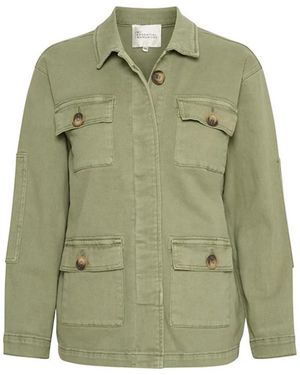 My Essential Wardrobe Army Jacket Utility Look Dusty - Groen