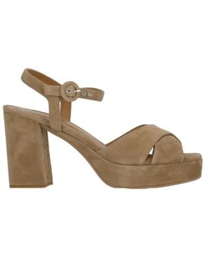 Julie Dee High Heel Sandals - Grey