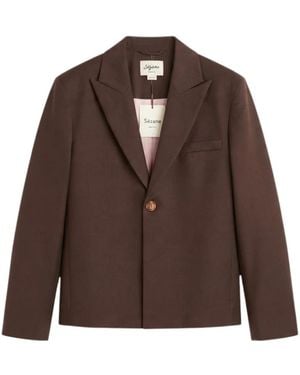 Séfr Jassen ,Bruin ,Wol Seydou Blazer
