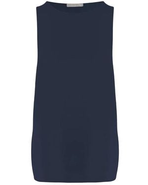 Allude Stretch Seiden Top - Blau