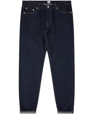Edwin Jeans ,Blauw ,Katoen Regular Tapered Japan Rinsed Jeans