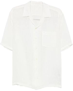 120% Lino Overhemden ,Linnen Linnen Shirt - Wit